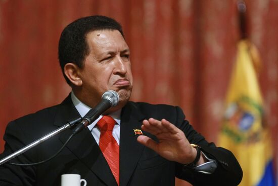 Venezuelan President Hugo Chavez in Moscow