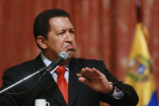 Venezuelan President Hugo Chavez in Moscow
