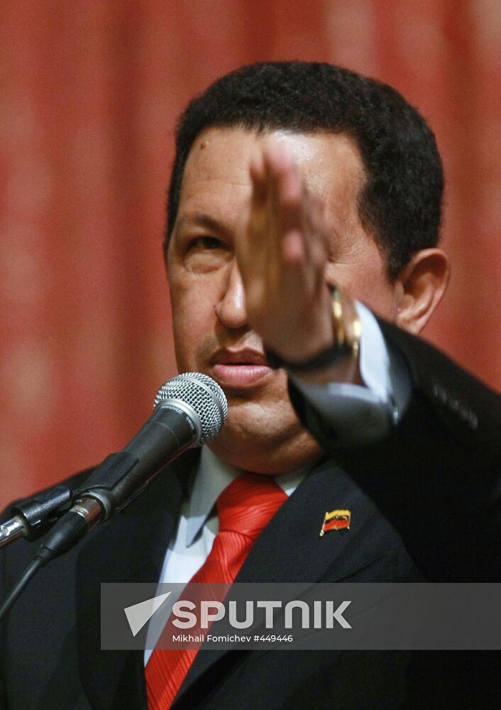 Venezuelan President Hugo Chavez in Moscow