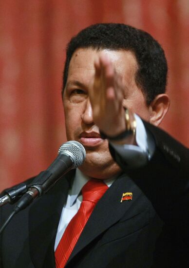 Venezuelan President Hugo Chavez in Moscow