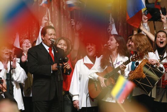 Venezuelan President Hugo Chavez in Moscow