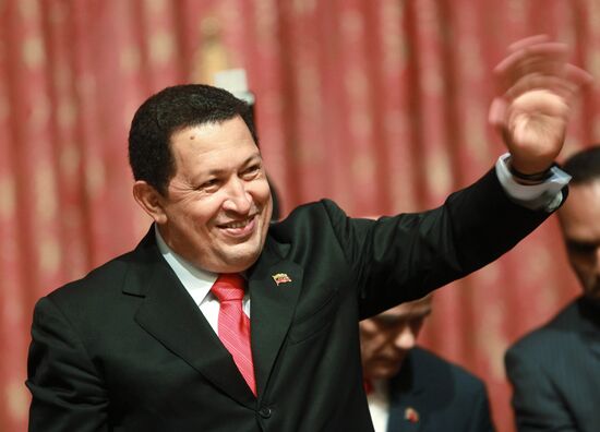 Venezuelan President Hugo Chavez in Moscow