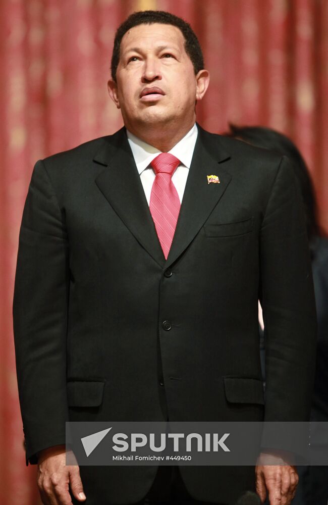 Venezuelan President Hugo Chavez in Moscow