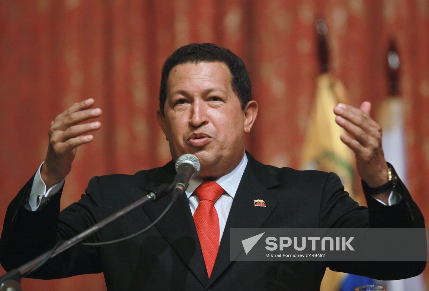 Venezuelan President Hugo Chavez in Moscow