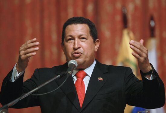 Venezuelan President Hugo Chavez in Moscow