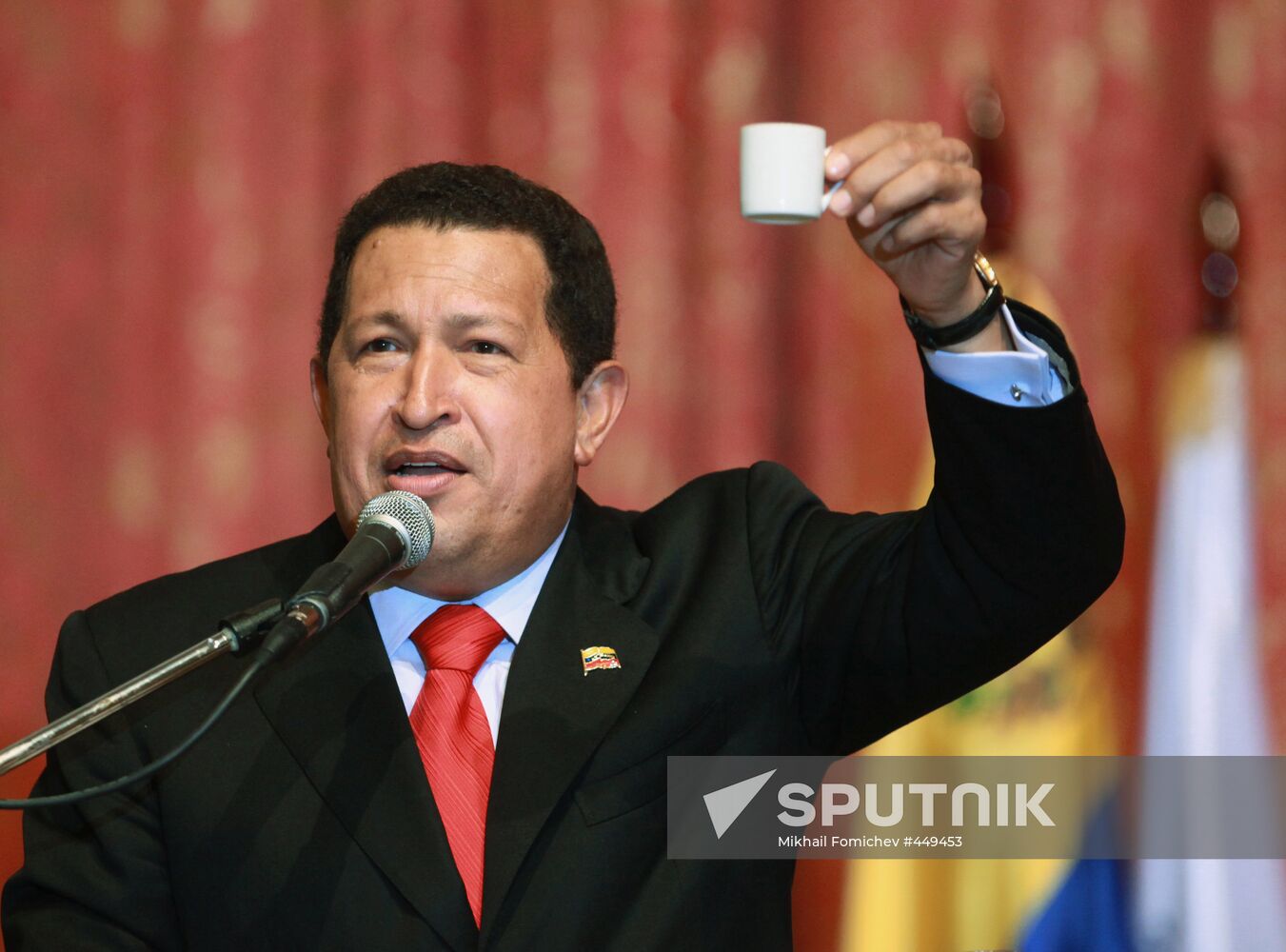 Venezuelan President Hugo Chavez in Moscow