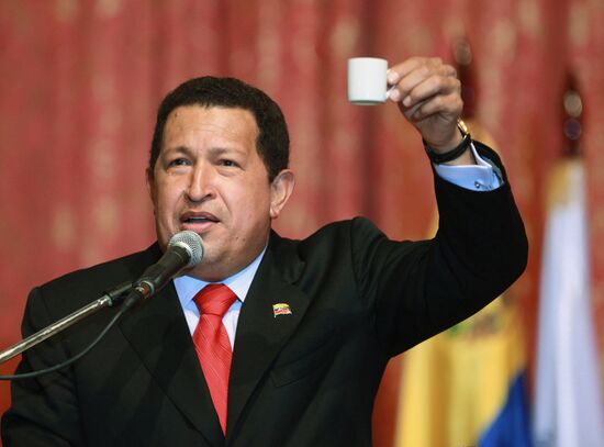 Venezuelan President Hugo Chavez in Moscow