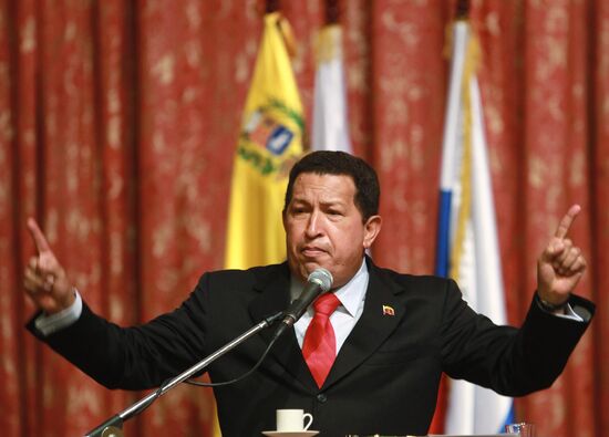 Venezuelan President Hugo Chavez in Moscow