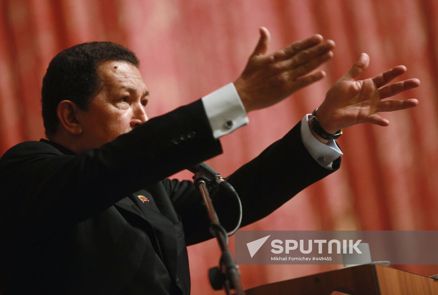 Venezuelan President Hugo Chavez in Moscow