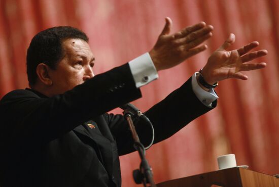 Venezuelan President Hugo Chavez in Moscow