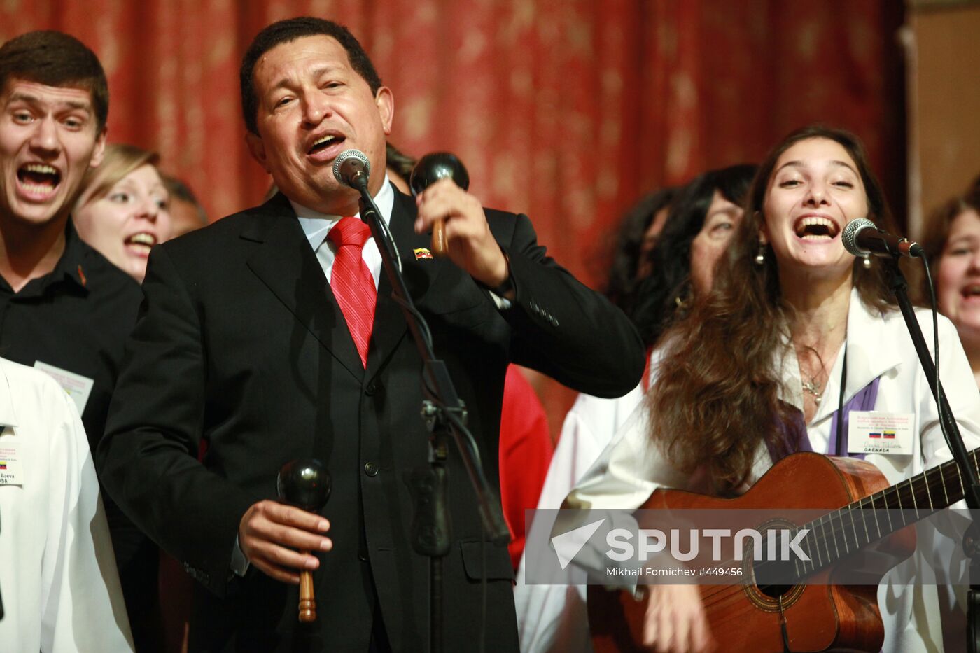 Venezuelan President Hugo Chavez in Moscow