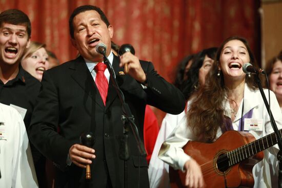Venezuelan President Hugo Chavez in Moscow