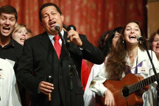 Venezuelan President Hugo Chavez in Moscow