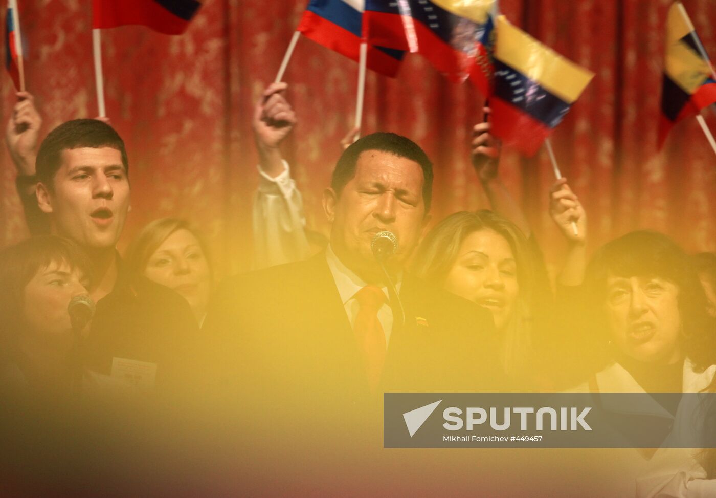 Venezuelan President Hugo Chavez in Moscow