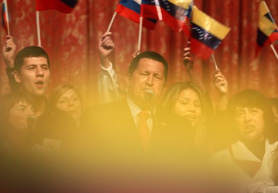 Venezuelan President Hugo Chavez in Moscow