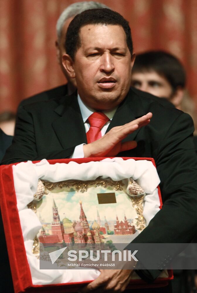 Venezuelan President Hugo Chavez in Moscow