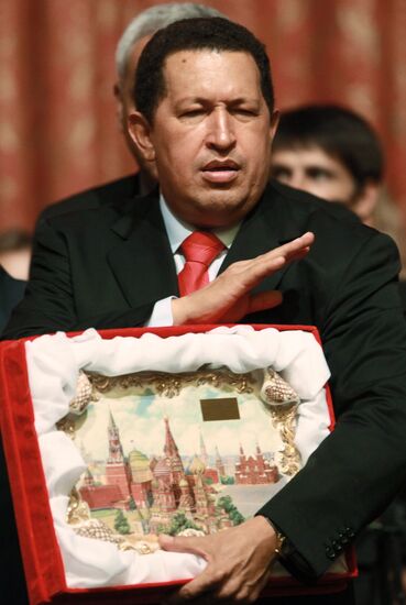 Venezuelan President Hugo Chavez in Moscow