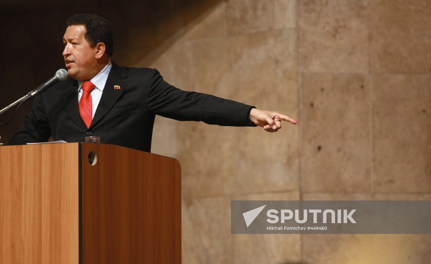 Venezuelan President Hugo Chavez in Moscow