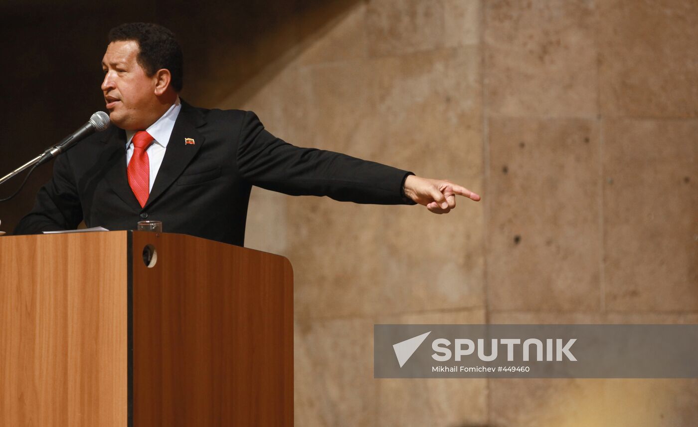 Venezuelan President Hugo Chavez in Moscow