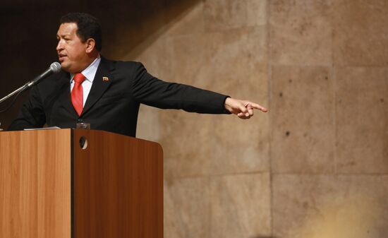 Venezuelan President Hugo Chavez in Moscow