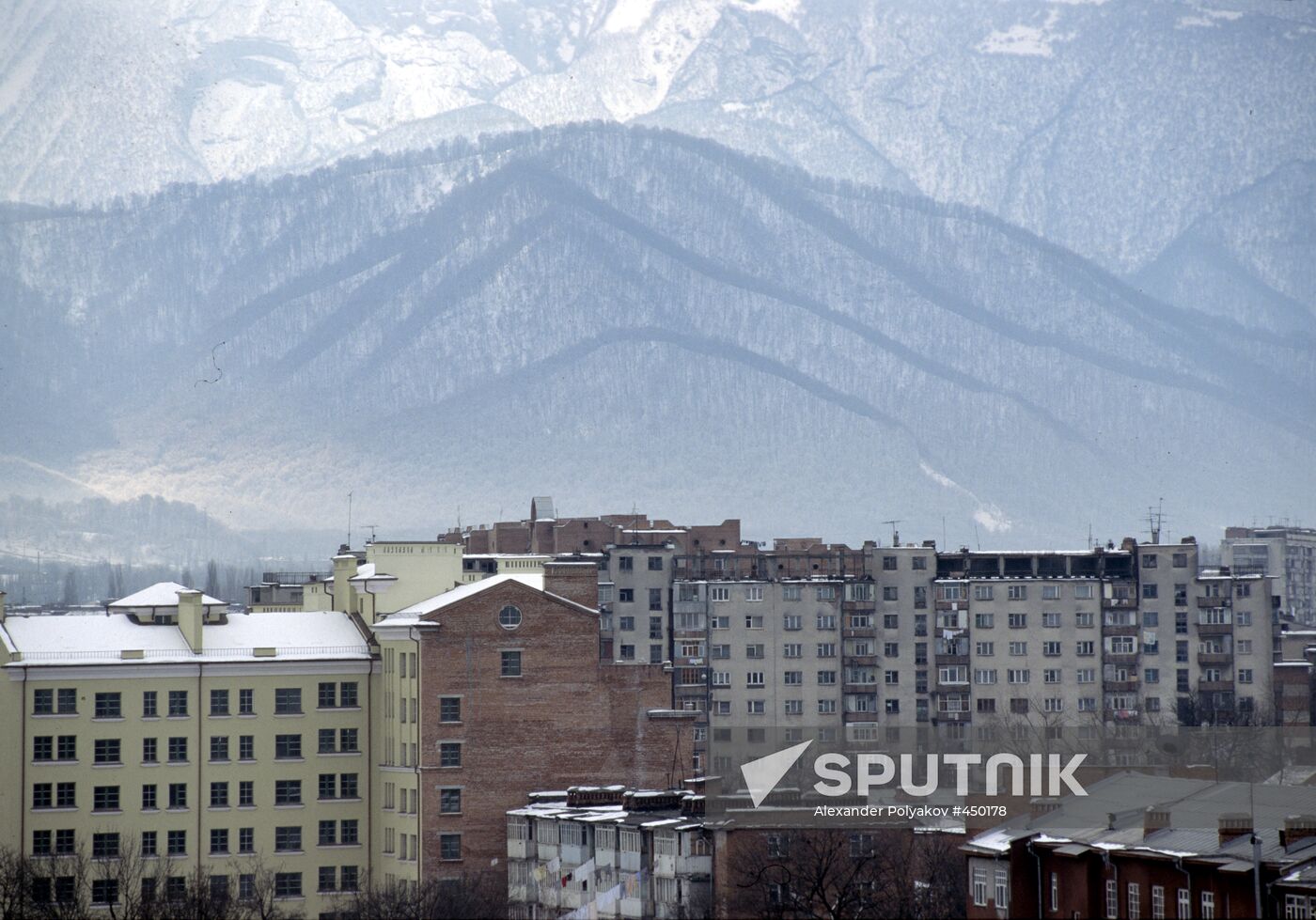 View of city of Vladikavkaz