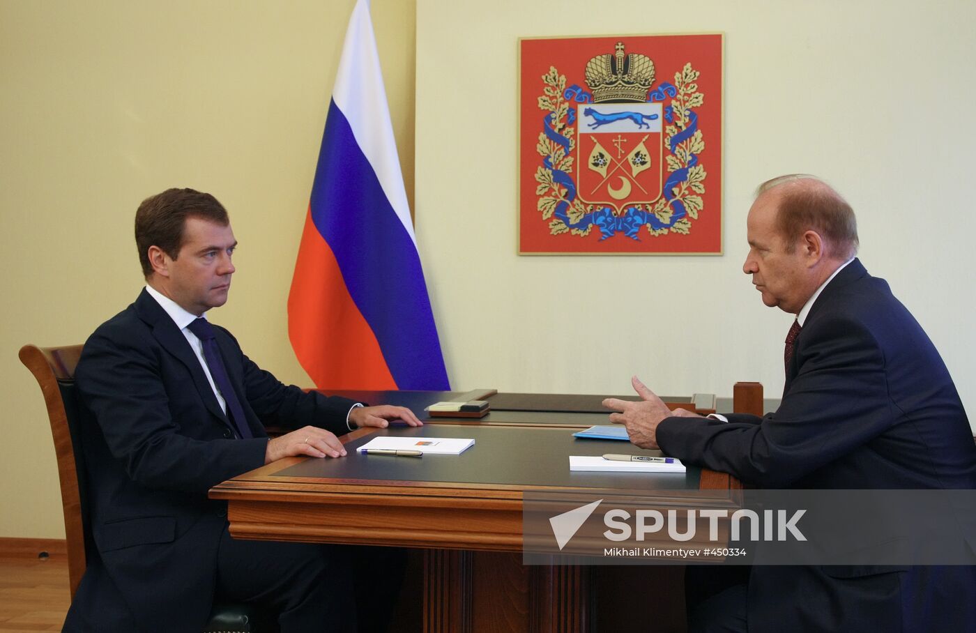Dmitry Medvedev meets Alexei Chernyshev
