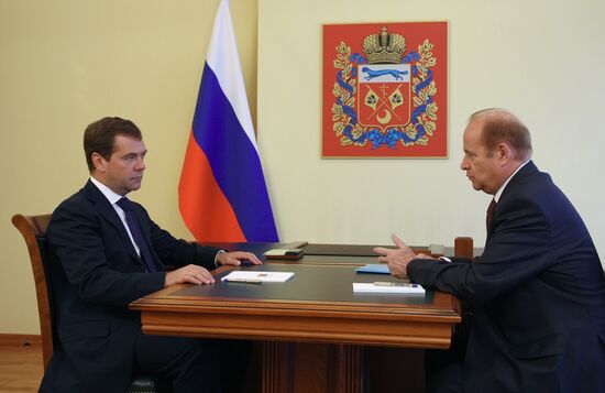 Dmitry Medvedev meets Alexei Chernyshev