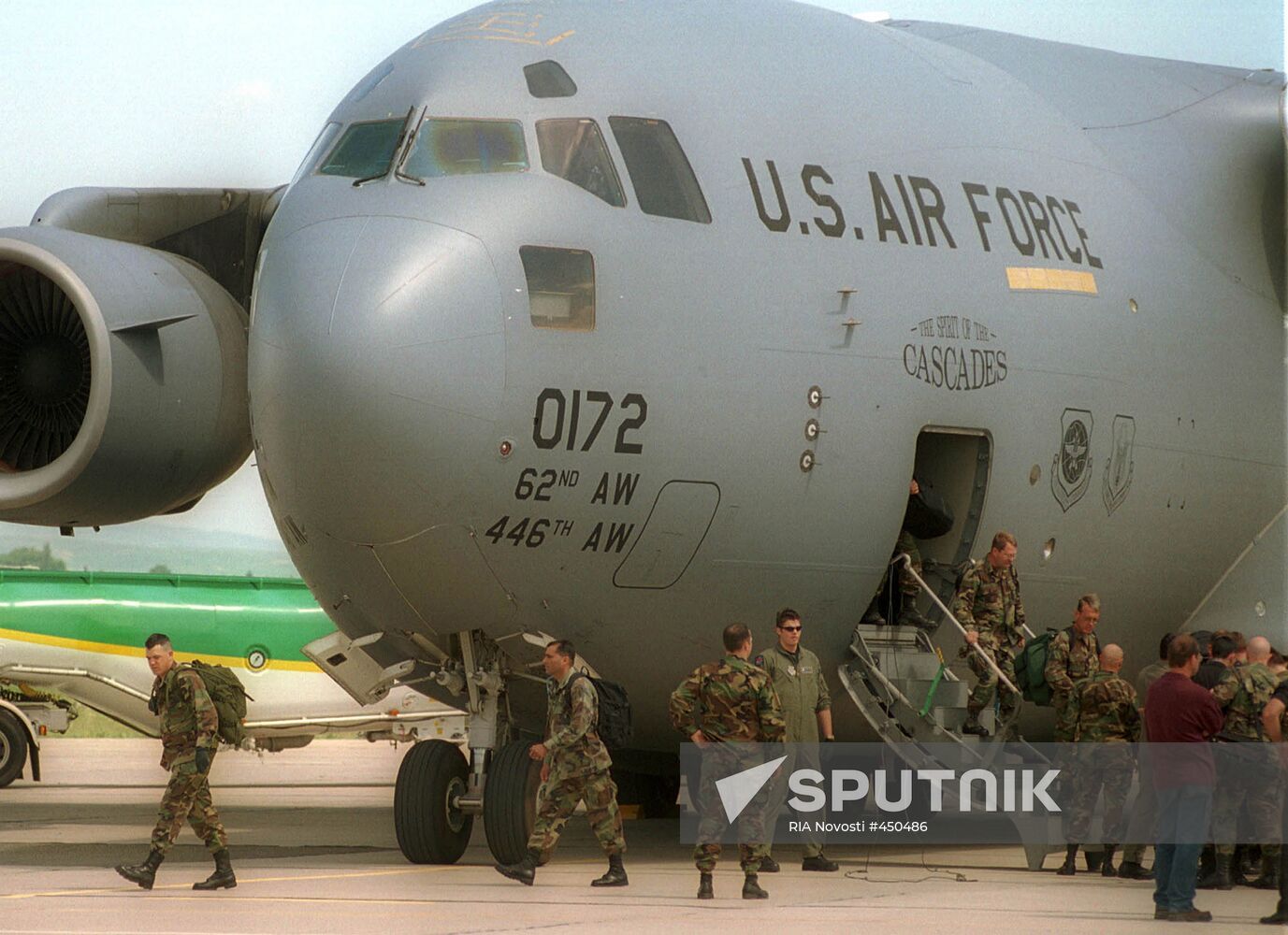 U.S. military instructors work in Georgia