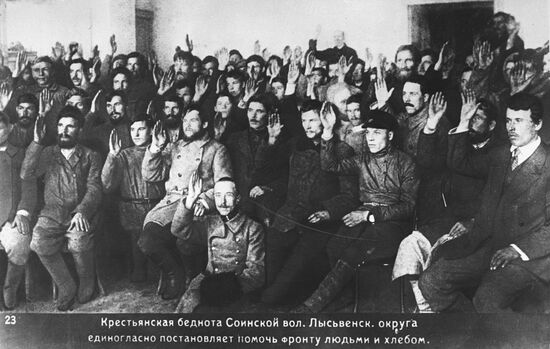 Meeting of peasant poor