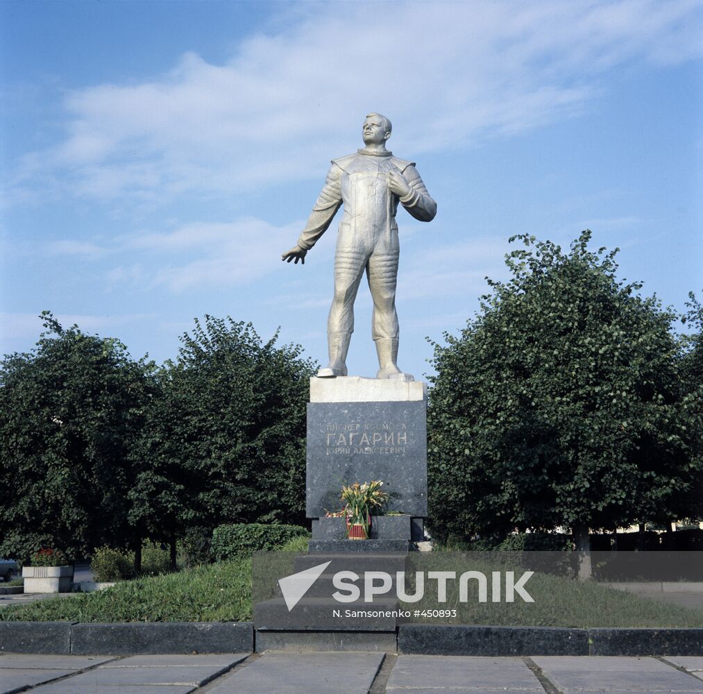 Monument to first cosmonaut Yuri Gagarin