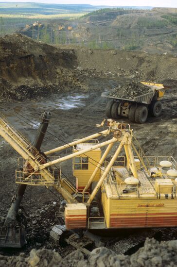 Coal mining at Neryungri coal field