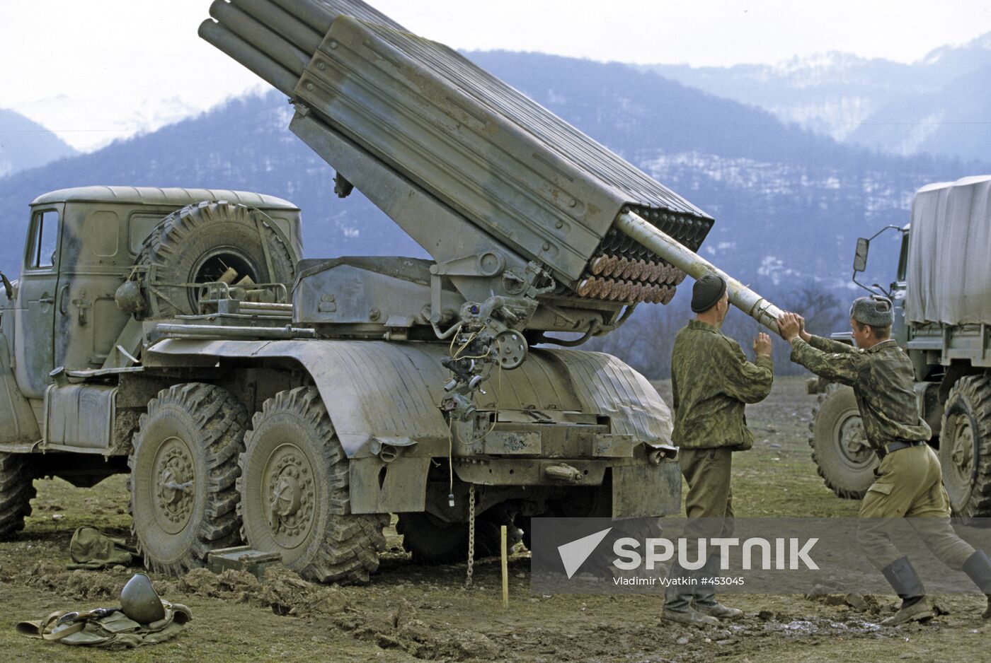 Rockets loading to Grad MLRS