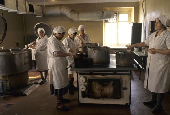 Kitchen in correctional labor colony