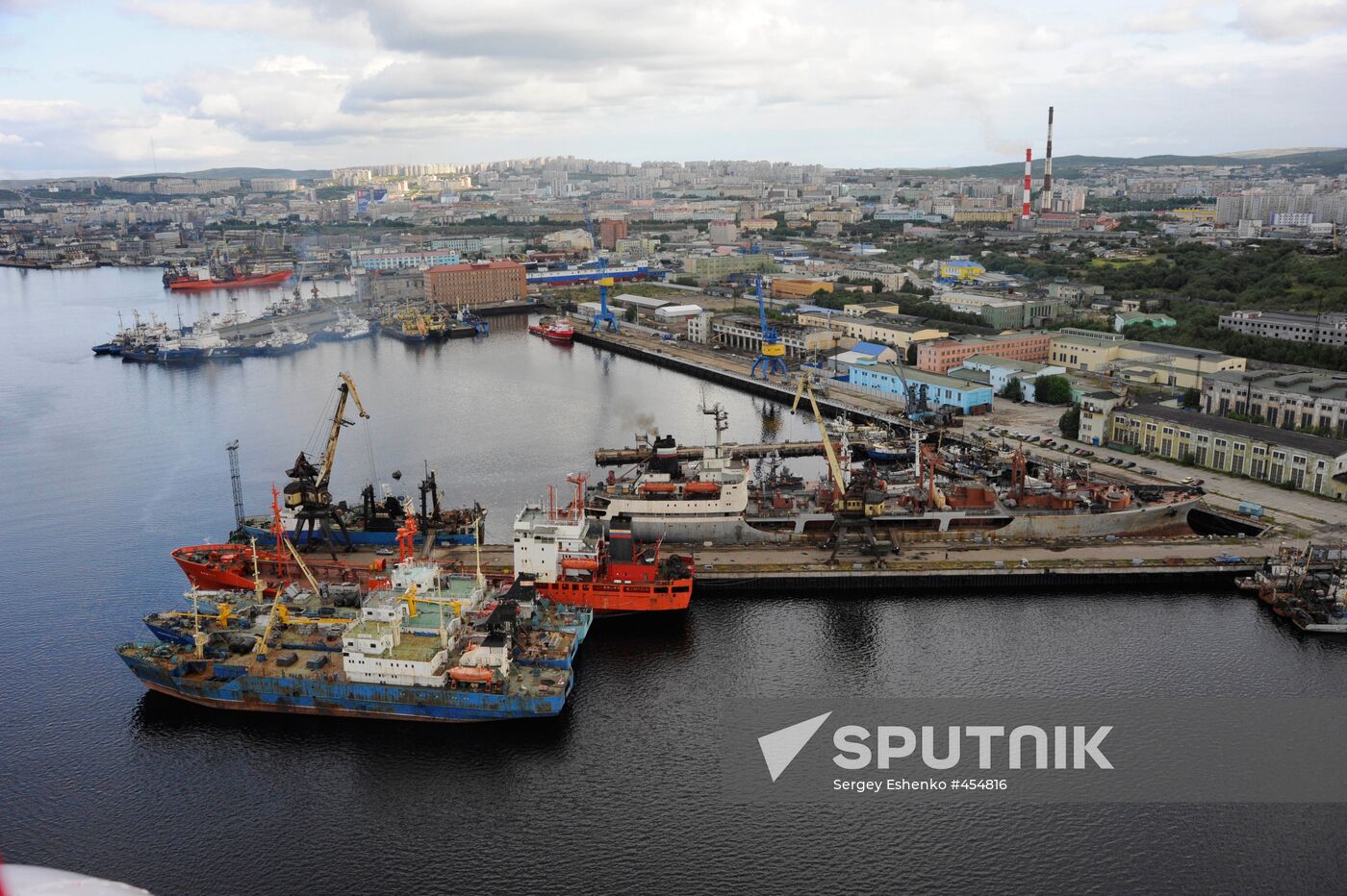 Murmansk fishing seaport
