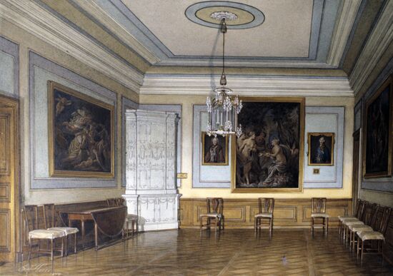 "Nizhnyaya Kavalerskaya" watercolor by Eduard Gau