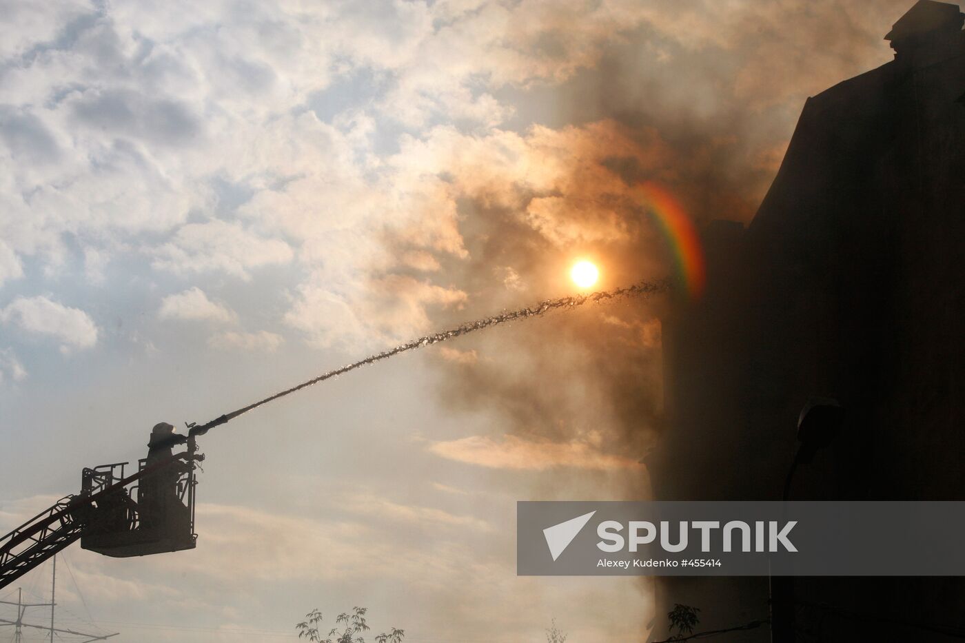 Large fire in central Moscow