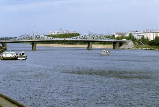Bridge across Volga River