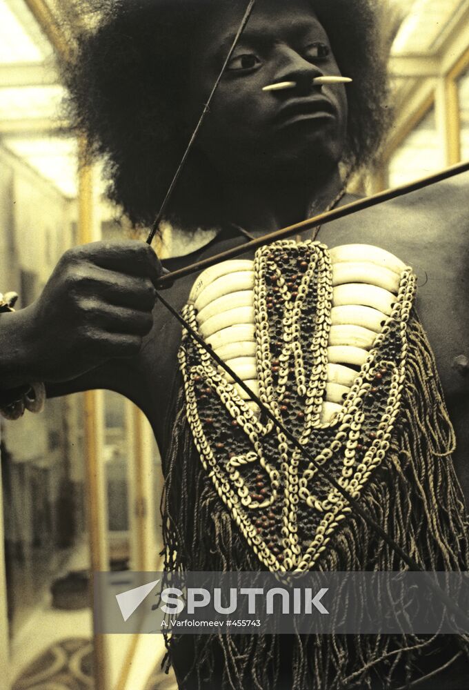 Traditional jewelry of New Guinea Papuans