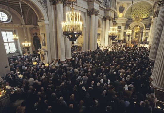 The ceremonial Liturgy in the Trinity Cathedral