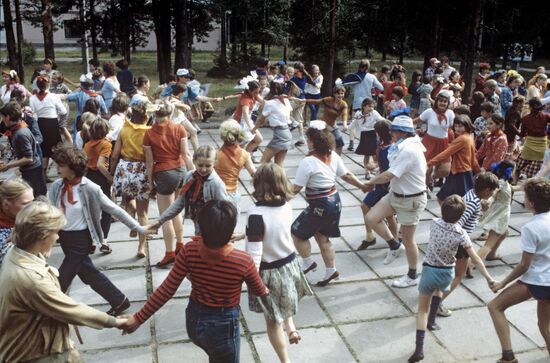 Children at Mayak Young Pioneer camp