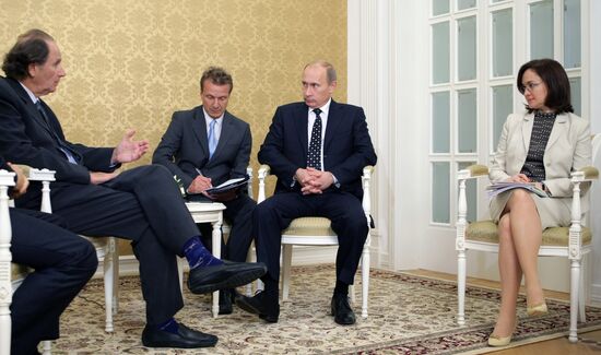 Vladimir Putin meeting with David Bonderman