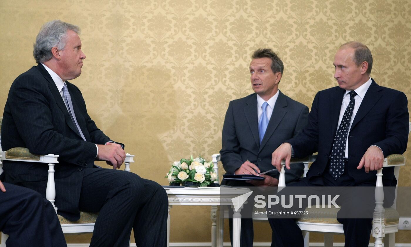 Vladimir Putin meeting with Jeffrey R. Immelt