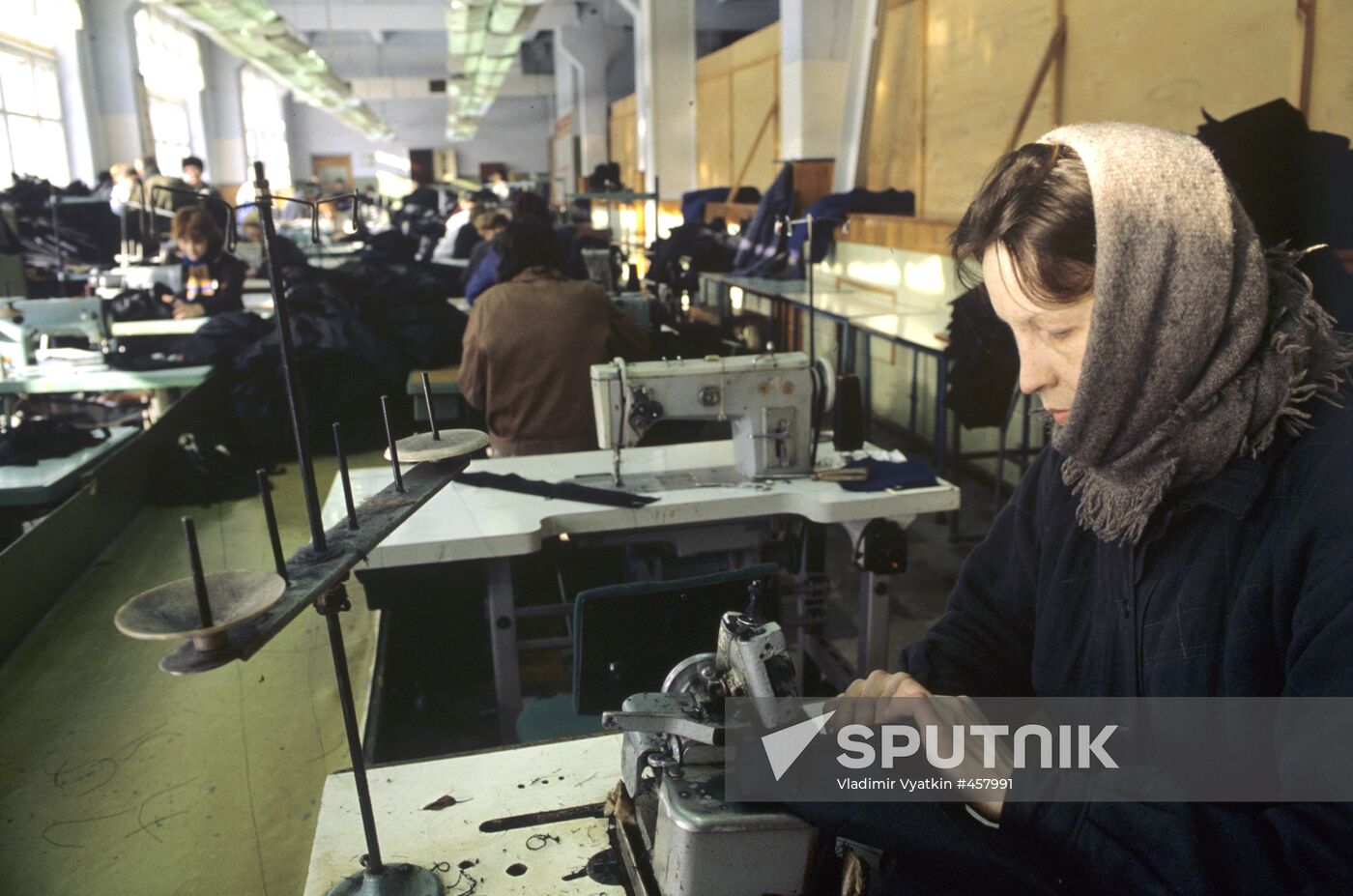 Female prisoners at sewing factory