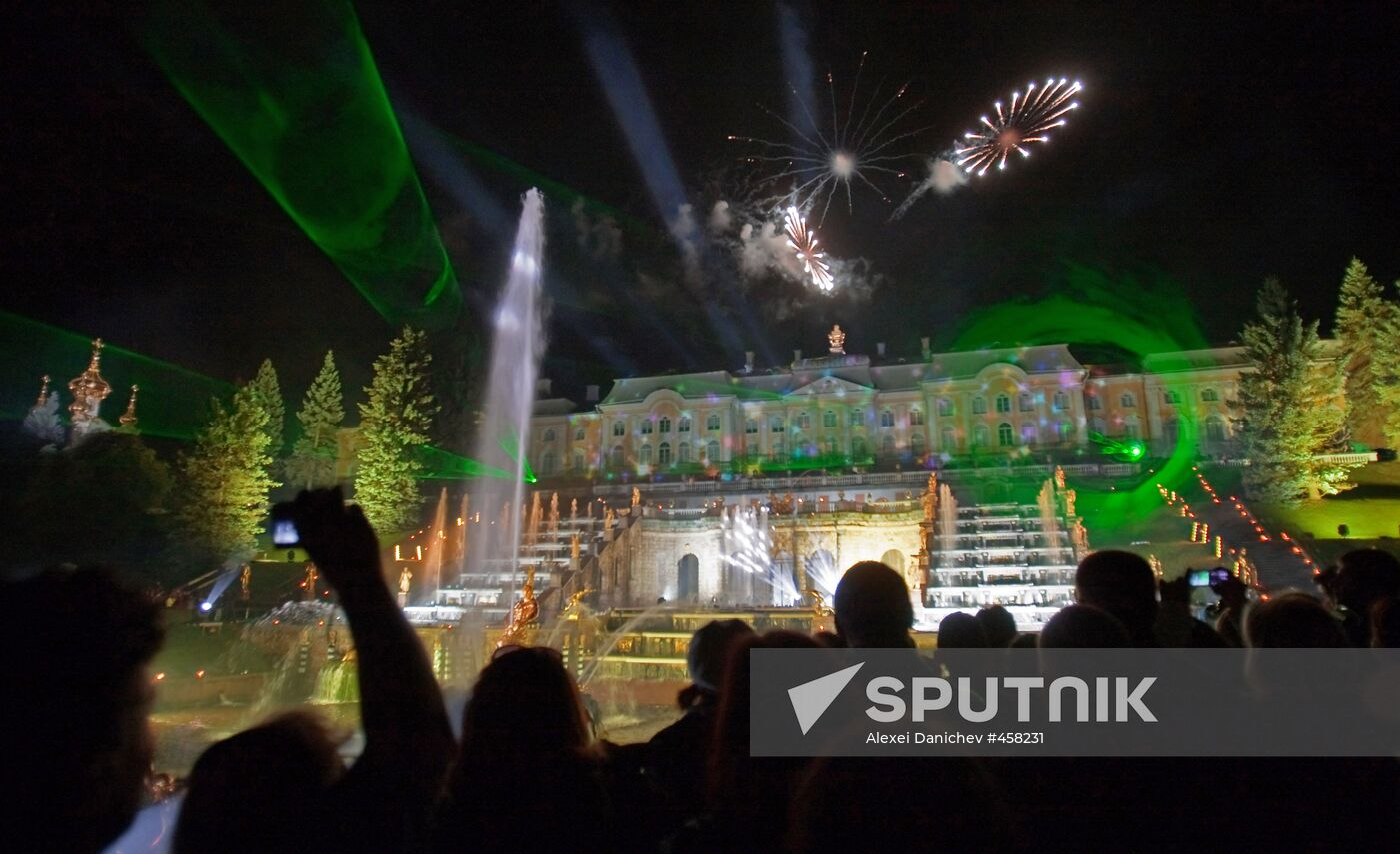 Legend of the Four Elements light and music show, Peterhof