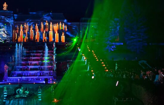 Legend of the Four Elements light and music show, Peterhof