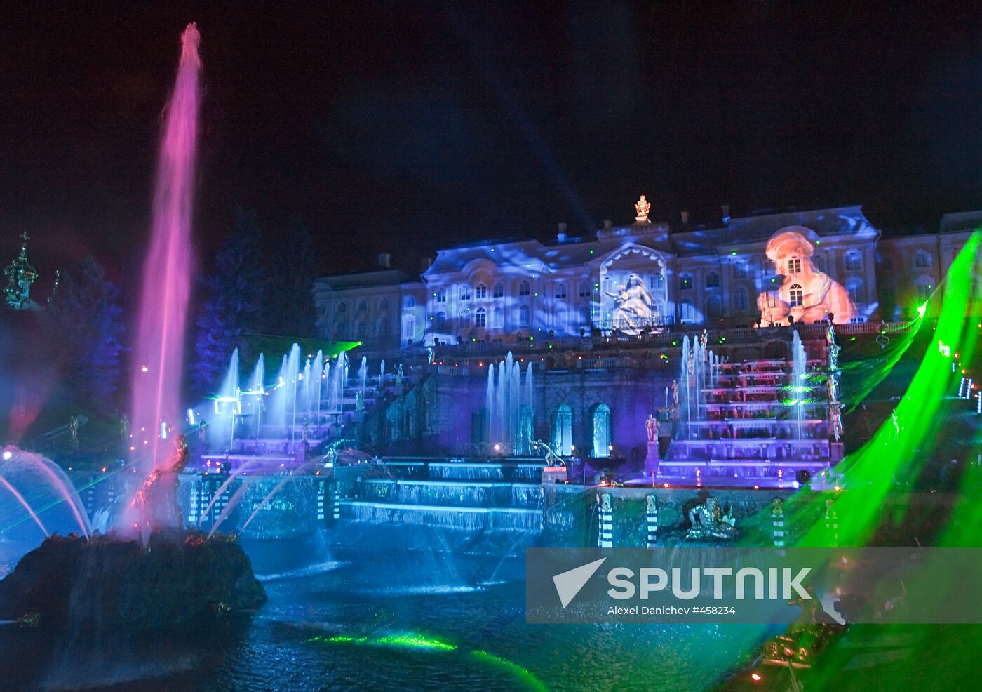 Legend of the Four Elements light and music show, Peterhof