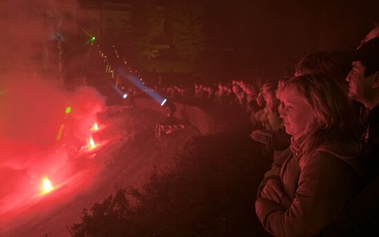 Legend of the Four Elements light and music show, Peterhof