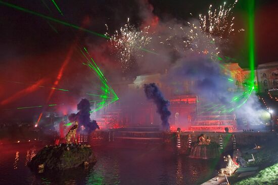 Legend of the Four Elements light and music show, Peterhof