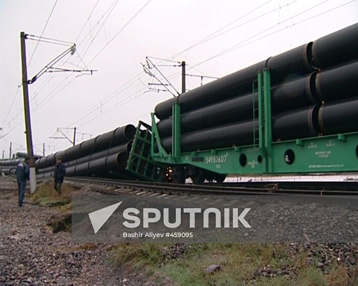 Freight train derails in Daghestan