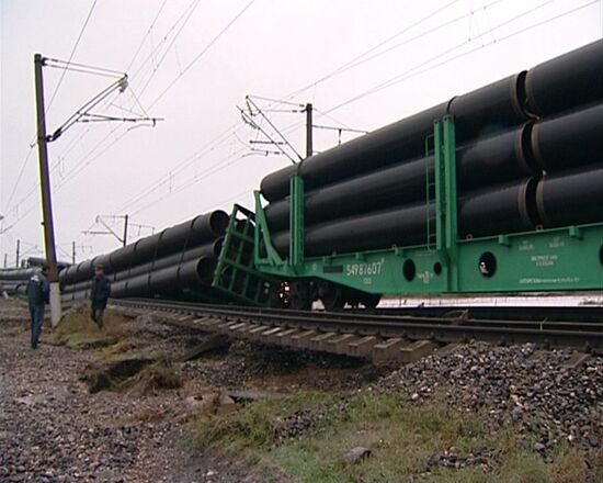Freight train derails in Daghestan